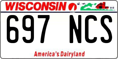 WI license plate 697NCS