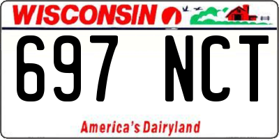 WI license plate 697NCT