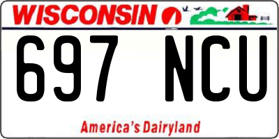 WI license plate 697NCU