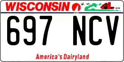 WI license plate 697NCV