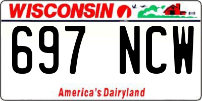 WI license plate 697NCW