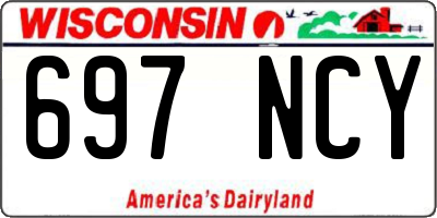 WI license plate 697NCY