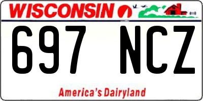 WI license plate 697NCZ