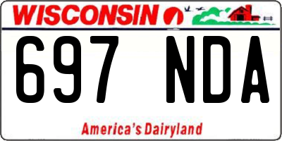 WI license plate 697NDA