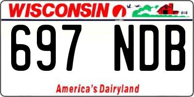 WI license plate 697NDB