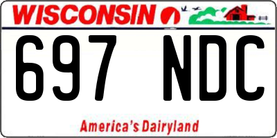 WI license plate 697NDC