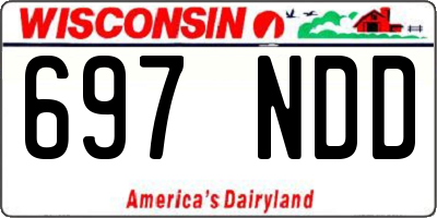 WI license plate 697NDD