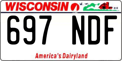 WI license plate 697NDF