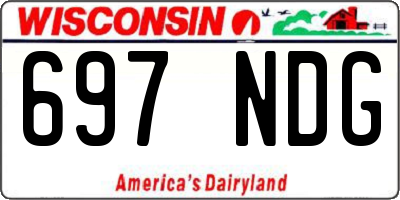 WI license plate 697NDG