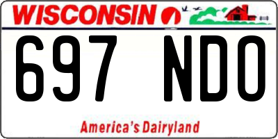 WI license plate 697NDO