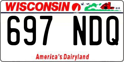 WI license plate 697NDQ