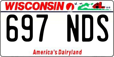 WI license plate 697NDS
