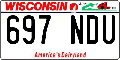 WI license plate 697NDU