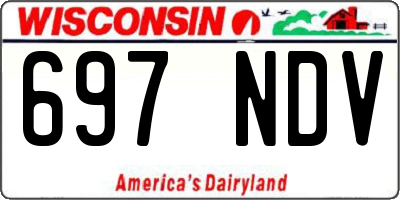WI license plate 697NDV