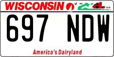 WI license plate 697NDW