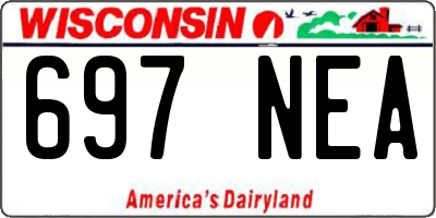WI license plate 697NEA