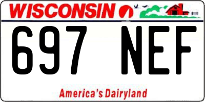 WI license plate 697NEF