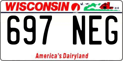 WI license plate 697NEG