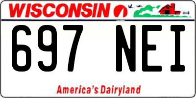 WI license plate 697NEI