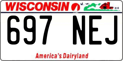 WI license plate 697NEJ