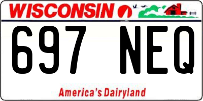 WI license plate 697NEQ