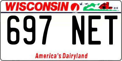 WI license plate 697NET
