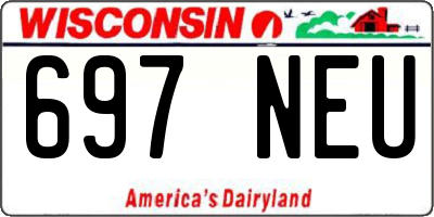 WI license plate 697NEU