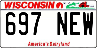 WI license plate 697NEW