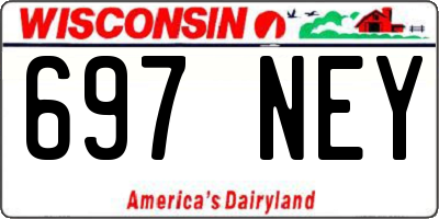 WI license plate 697NEY