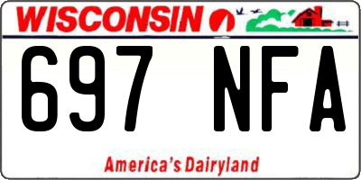 WI license plate 697NFA