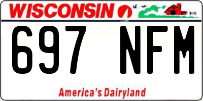 WI license plate 697NFM