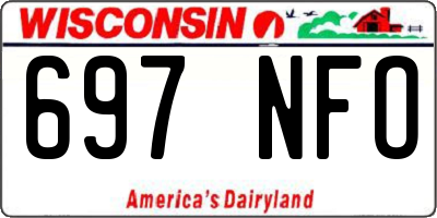 WI license plate 697NFO