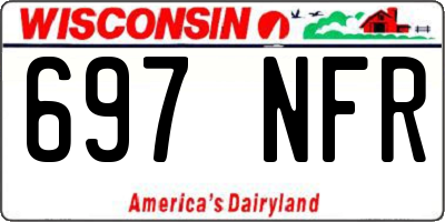WI license plate 697NFR