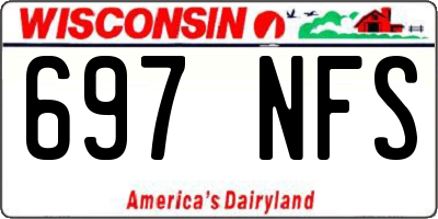 WI license plate 697NFS