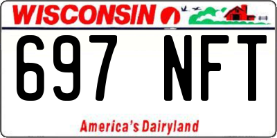 WI license plate 697NFT