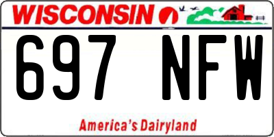WI license plate 697NFW