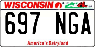 WI license plate 697NGA