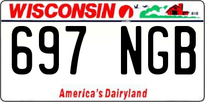 WI license plate 697NGB