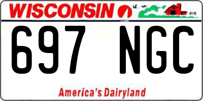 WI license plate 697NGC