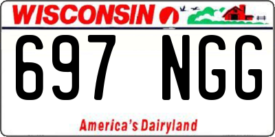 WI license plate 697NGG