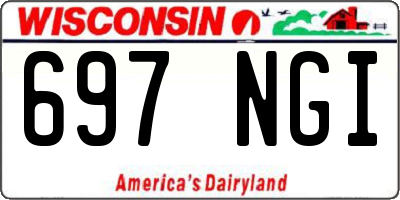 WI license plate 697NGI