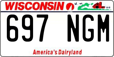 WI license plate 697NGM