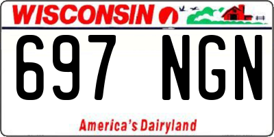 WI license plate 697NGN