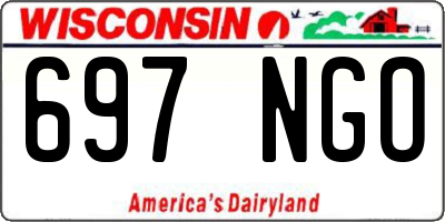 WI license plate 697NGO
