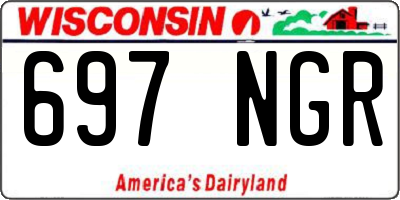 WI license plate 697NGR