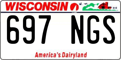 WI license plate 697NGS