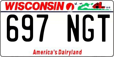 WI license plate 697NGT