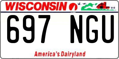 WI license plate 697NGU