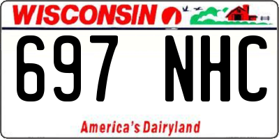 WI license plate 697NHC