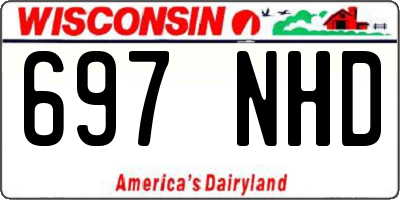 WI license plate 697NHD